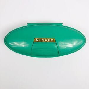 VTG SINGER 1960's Buttonholer Sewing Machine Attachment 6 Templates & Case MCM